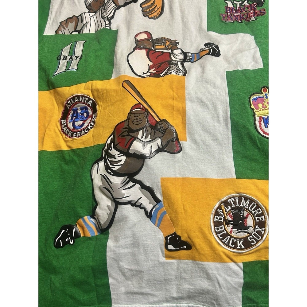 Negro Leagues 1920 Museum Graphic T Shirt XL Green Patch Streetwear - Picture 12 of 13